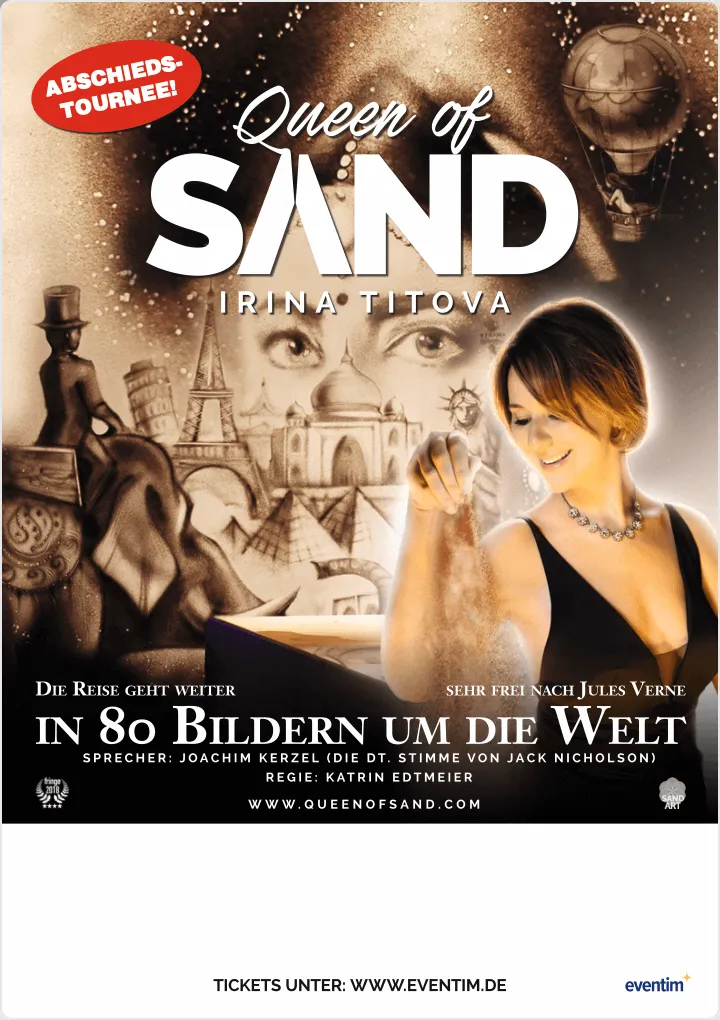 Queen of Sand - In 80 Bildern um die Welt - Plakat A1 Thumbnail
